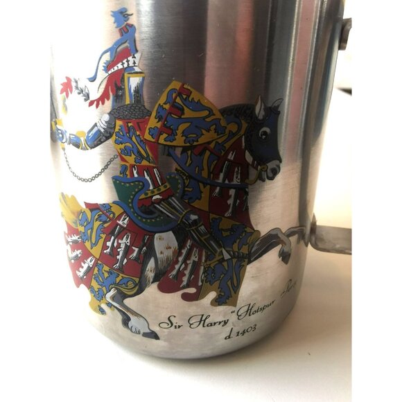 Mug Tudor Style Stainless Steel Sir Harry Hotspur Perry d.1403 Vintage England - Picture 4 of 8